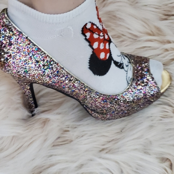 Candies size 9.5 multi glitter sparkle heel - Picture 5 of 8